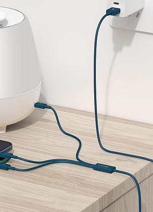 Кабель baseus combo micro usb / lightning / type-c superior series fast charging data cable 1.5m, 3.5a (camltys-02) 10