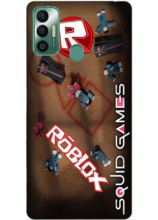 Силіконовий бампер чохол для tecno spark 7 roblox гра в кальмара