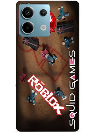 Силіконовий чохол бампер для xiaomi redmi note 13 pro 5g з малюнком roblox гра в кальмара роблокс