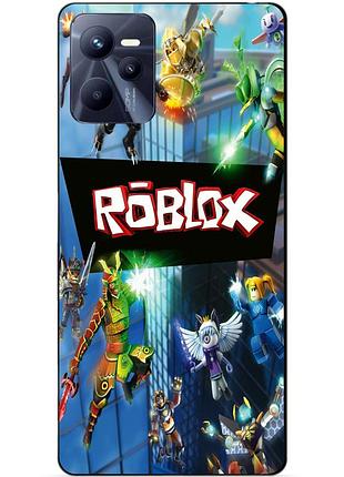 Силиконовый чехол бампер для realme c35 с картинкой roblox
