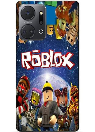 Чехол силиконовый бампер для huawei honor x7a с рисунком роблокс roblox