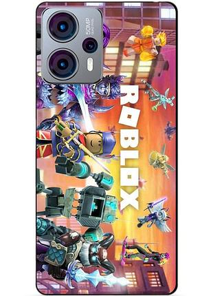 Силіконовий чохол бампер для motorola moto g13 з картинкою роблокс roblox