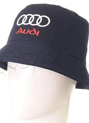 Панама котонова з автомобільною вишивкою панамка універсальна літня audi pkh20905 темно-синій