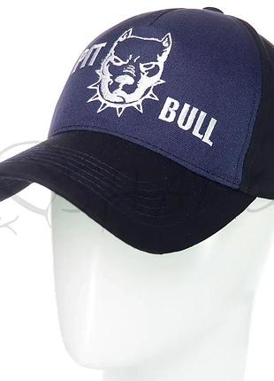Кепка брендовий з тонкої бавовни бейсболка unisex pitbull bgh20720 чорний-т.синій