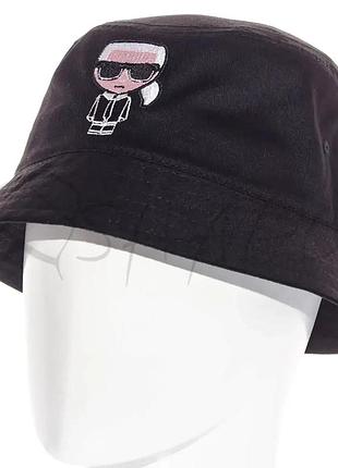 Панама брендовая летняя из хлопка панамка котоновая универсальная karl lagerfeld pkh21900 черный
