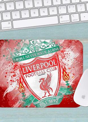 Килимок для миші фк ліверпуль fc liverpool маленький 0020 (180х220х3мм)