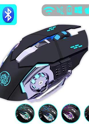 Геймерская беспроводная мышь с аккумулятором, bluetooth компьютерная мышка для игр и работы led xv80-1