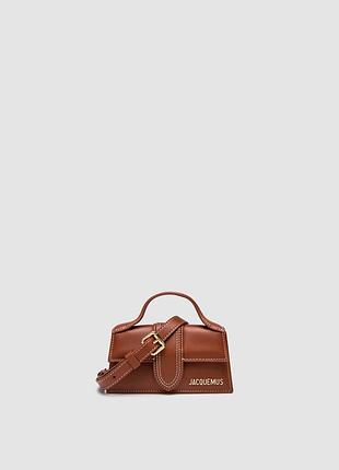 💎 jacquemus le bambino small handbag with adjustable crossbody brown 18 х 9 х 6 см