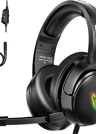 Игровая гарнитура yinsan с микрофоном с шумоподавлением, rgb-подсветкой и функцией отключения звука, стереонаушники