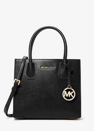 Жіноча шкіряна сумка michael kors mercer, малого розміру, чорного кольору