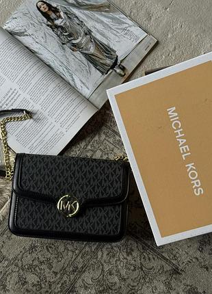 Сумка жіноча michael kors крос-боді чорний jessie small signature crossbody bag майкл корс