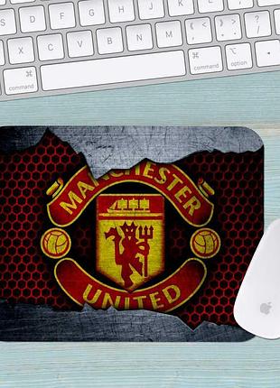 Коврик для мыши фк манчестер юнайтед fc manchester united маленький 008 (180х220х3мм)