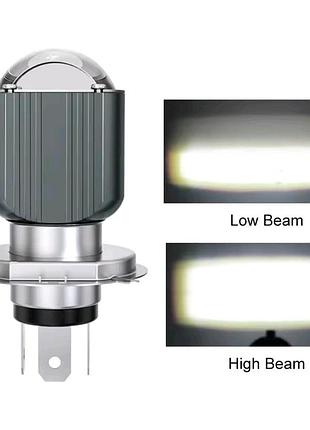 Светодиодная лампа spotlight h4 led moto csp hd len 12-48 v