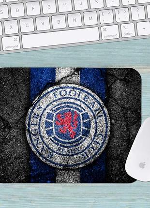 Коврик для мыши фк рейнджерс fc rangers маленький 001 (180х220х3мм)