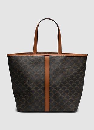 💎 celine medium cabas in triomphe canvas tan