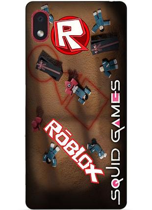 Силиконовый бампер чехол для samsung a01 core galaxy a013f roblox игра в кальмара
