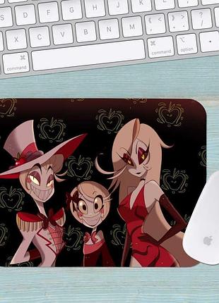 Коврик для мыши отель хазбин hazbin hotel маленький 008 (180х220х3мм)