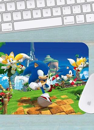 Коврик для мыши соник sonic маленький 008 (180х220х3мм)