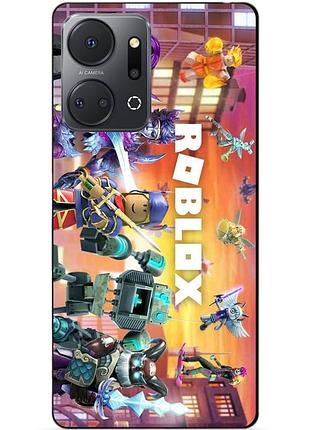 Чехол силиконовый бампер для huawei honor x7a с картинкой роблокс roblox