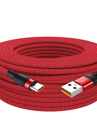 Кабель заряджання 5 а usb — type c довжина 2 м червоний