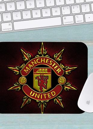 Коврик для мыши фк манчестер юнайтед fc manchester united маленький 006 (180х220х3мм)