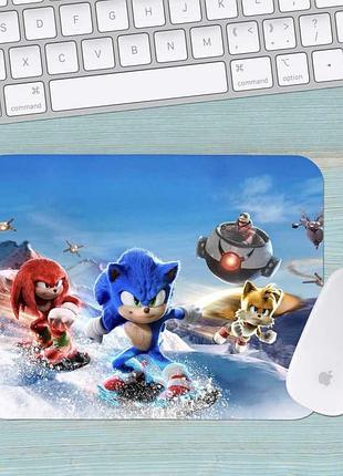 Коврик для мыши соник sonic маленький 0010 (180х220х3мм)