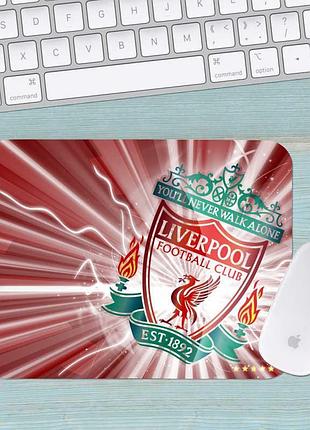 Килимок для миші фк ліверпуль fc liverpool маленький 005 (180х220х3мм)