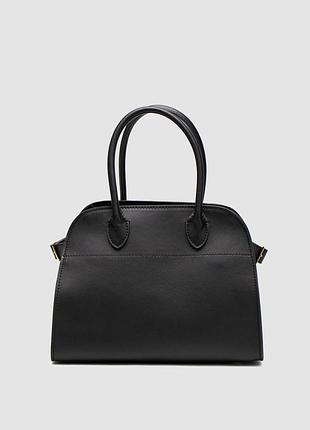 💎 the row soft margaux 26 bag in leather black 26 х 20 х 16 см