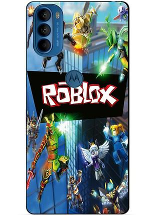 Силиконовый чехол бампер для motorola moto g31 с картинкой roblox роблокс
