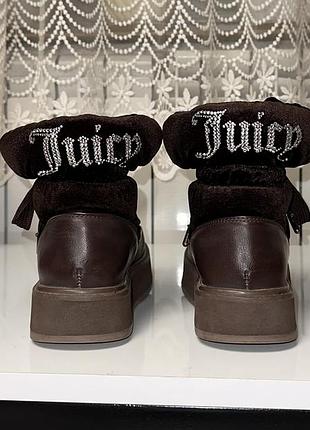Juicy couture tanyel ultra velour alpine snow boots in chocolate brown