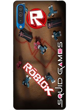 Силиконовый бампер чехол для samsung a30s galaxy a307f roblox игра в кальмара