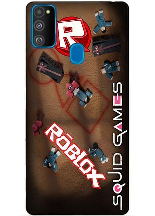 Силіконовий бампер чохол для samsung m21 galaxy m215f roblox гра в кальмара