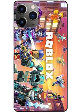 Силиконовый чехол бампер для iphone 11 pro max с картинкой роблокс roblox