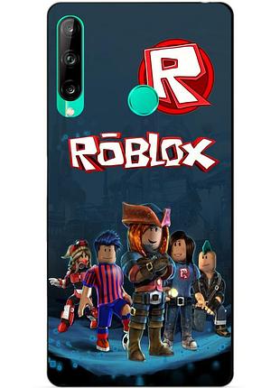 Силиконовый чехол бампер для huawei p40 lite e с рисунком roblox