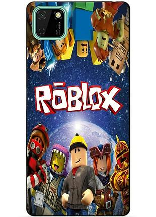 Силиконовый чехол бампер для huawei y5p с рисунком roblox