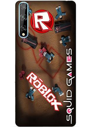Силиконовый чехол бампер для huawei p smart s roblox игра в кальмара