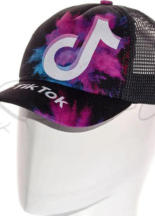 Бейсболка дитяча літня кепка на сітці з регулюванням розміру tik tok subd21878 бордовий