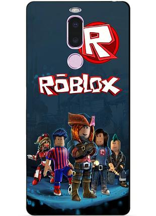 Силиконовый чехол бампер для meizu note 8 с рисунком roblox