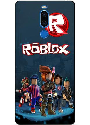 Силиконовый бампер чехол для meizu x8 с рисунком roblox