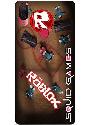 Силиконовый бампер чехол для xiaomi mi play roblox игра в кальмара
