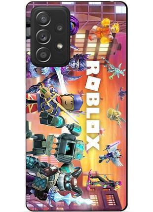 Чехол силиконовый бампер для samsung a23 с картинкой роблокс roblox
