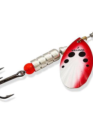 Блешня williams vortex garni 3.54gr #red and white on silver (v1d-rw)