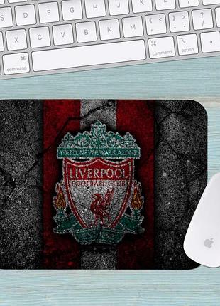 Килимок для миші фк ліверпуль fc liverpool маленький 008 (180х220х3мм)