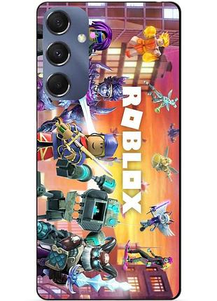 Силиконовый чехол бампер для samsung m34 5g с картинкой роблокс roblox