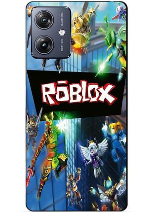 Силіконовий чохол бампер для motorola moto g54 з картинкою roblox роблокс