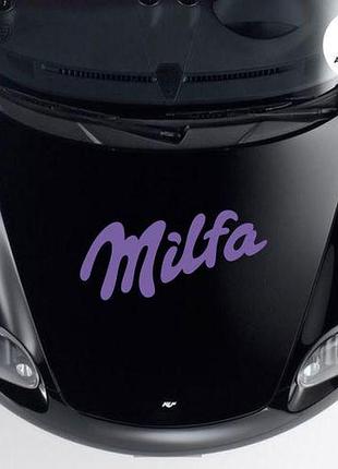 Наклейка на авто oracal milfa 40х17 см, фіолетовий