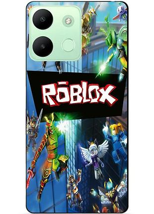 Чехол силиконовый бампер для infinix smart 7 hd с картинкой roblox роблокс