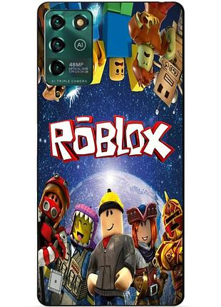 Чехол силиконовый бампер для zte blade v30 vita с рисунком роблокс roblox