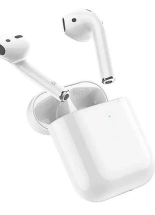 Беспроводные bluetooth наушники borofone bw25 в кейсе с сенсорным управлением белые