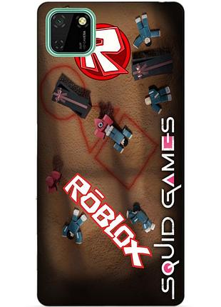 Силиконовый чехол бампер для huawei y5p roblox игра в кальмара